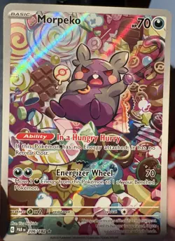 Pokemon TCG Morpeko 206/182 SV04 Paradox Rift Illustration Rare Holo - Image 3