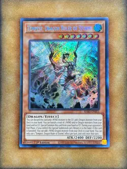 Yugioh Tempest, Dragon Ruler of Storms RA03-EN011 Secret Rare 1st Ed NM - Image 1