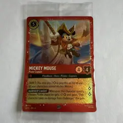 Disney Lorcana Mickey Mouse Pirate Captain 18/P2 Foil Promo EN6 SEALED - Image 2