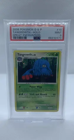 Pokemon 2008 Great Encounters Holo Rare Card Tangrowth 10/106 PSA 9 Mint - Image 1