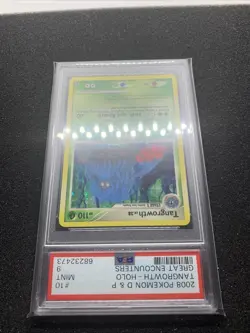 Pokemon 2008 Great Encounters Holo Rare Card Tangrowth 10/106 PSA 9 Mint - Image 3