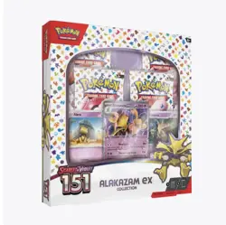 Pokemon TCG Scarlet & Violet 151 Alakazam ex Collection Box 7 Cards Boosters - Image 1