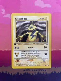 Pokemon Card Electabuzz Neo Genesis 1st Edition Uncommon 33/111 Near Mint - Image 1
