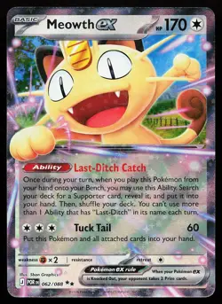 Meowth ex 062/088 Holo Perfect Order Pokemon Card - Image 1
