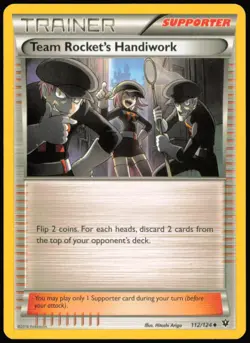 Team Rocket's Handiwork 112/124 UC Fates Collide Pokemon NM - Image 1