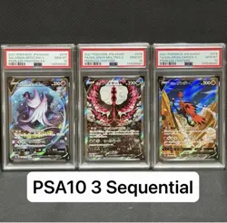 PSA 10 Sequential Set Pokemon Card Japanese Galarian Zapdos Moltres Articuno SA - Image 1