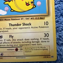 ⚡ Pokemon TCG Flying Pikachu 110/108 Evolutions Secret Rare 2016 Mint⚡ - Image 5