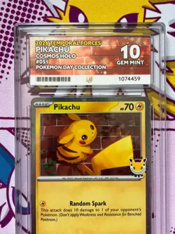 Pokemon TCG - Pikachu 051/162 - 2026 Pokemon Day - Promo - Graded - ACE 10 - Image 2