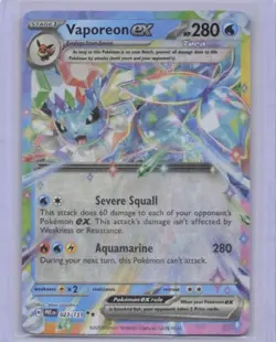Vaporeon ex 023/131 Holo Double Rare Prismatic Evolutions Pokemon Near Mint - Image 1