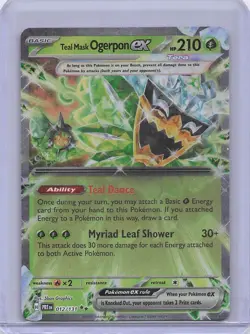 Teal Mask Ogerpon ex 012/131 Holo Double Rare Prismatic Evolutions Pokemon NM - Image 1