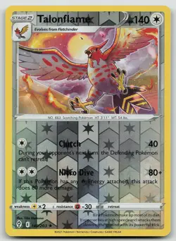 Pokemon Talonflame 140/203 Evolving Skies Rare Reverse Holo NM - Image 1