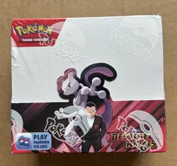 Destined Rivals Booster Box Factory Sealed Pokemon Tear in Seal Mewtwo Rocket - Image 1