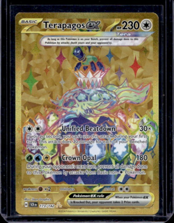 Pokemon Terapagos ex 173/142 SV07 Stellar Crown Hyper Rare Holo - Image 1