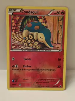NM Flawless!! Cyndaquil 18/162 Breakthrough Reverse Holo Pokemon TCG - Image 1