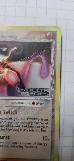 Mewtwo 12/113 Delta Species Reverse Holo Stamped Ex Pokemon Vintage Nintendo - Image 3