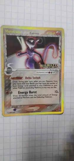 Mewtwo 12/113 Delta Species Reverse Holo Stamped Ex Pokemon Vintage Nintendo - Image 4