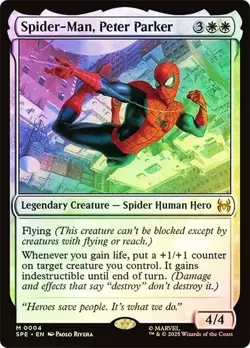 NM Foil Spider-Man, Peter Parker, MTG, Marvel's Spider-Man, Magic, 4 - Image 1
