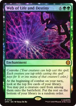NM Foil Web of Life and Destiny, MTG, Marvel's Spider-Man, Magic, 122 - Image 1