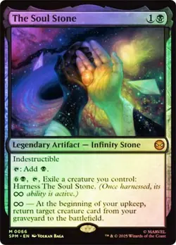 NM Foil The Soul Stone, MTG, Marvel's Spider-Man, Magic the Gathering, 66 - Image 1