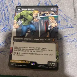 NM Borderless Eddie Brock, MTG, Marvel's Spider-Man, Magic the Gathering, 224 - Image 1