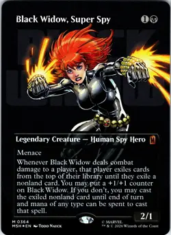Black Widow, Super Spy (Borderless) Foil M Marvel Super Heroes 364 NM - Image 1