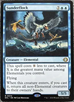 MTG Sunderflock Rare Near Mint Lorwyn Eclipsed ECL Blue Elemental - Image 1