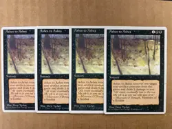 MTG 4x Ashes to Ashes 4th Edition OLD SCHOOL Magic the Gathering x4 HP - Image 1