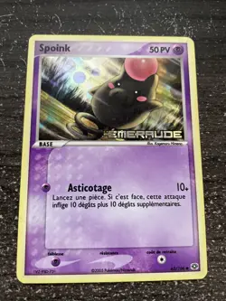 SPOINK REVERSE - POKEMON 65/106 EX EMERAUDE FR - Image 1
