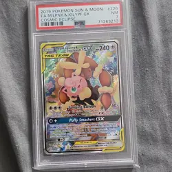 Pokemon TCG Mega Lopunny & Jigglypuff GX Tag Team Alt Art 226/236 psa 7 nm - Image 1