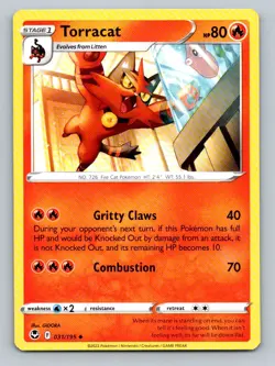 Pokemon Torracat SWSH12: Silver Tempest 031/195 Near Mint NM - Image 1