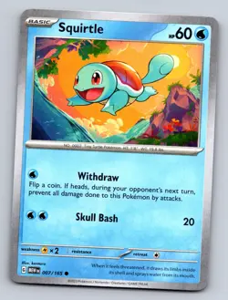 SQUIRTLE 007/165 COMMON 151 POKEMON NM - Image 1