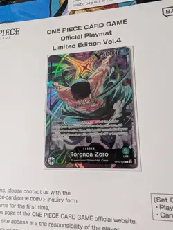 One Piece Card Game! Official Limited EditionVol.4 Roronoa Zoro Playmat & Promo! - Image 3