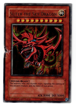 YuGiOh Slifer the Sky Dragon GBI-001 - Ultra Rare - Gameboy Worldwide - Poor - Image 1