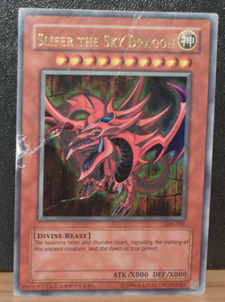 YuGiOh Slifer the Sky Dragon GBI-001 - Ultra Rare - Gameboy Worldwide - Poor - Image 2