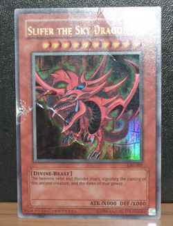 YuGiOh Slifer the Sky Dragon GBI-001 - Ultra Rare - Gameboy Worldwide - Poor - Image 3