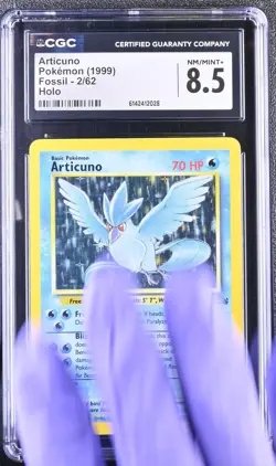 CGC 8.5 NM/MINT+ Articuno 2/62 Fossil Holo Pokemon Card - Image 1