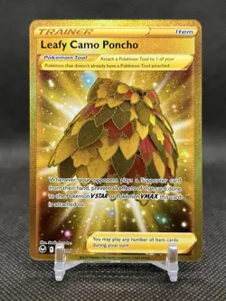 Leafy Camo Poncho 214/195 Silver Tempest Gold Secret Rare Full Art Holo Card - Image 1