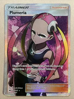 Pokemon Card - Plumeria - Full Art Ultra Rare (145/147) SM Burning Shadows *HP* - Image 1