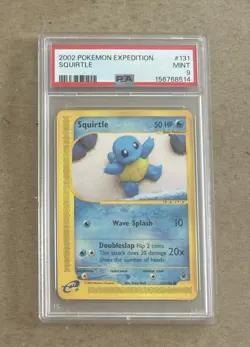 2002 Pokemon Expedition Squirtle Card #131 PSA 9 - Image 1