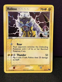 Pokemon TCG Pop Series 2 Raikou Holo Rare Card 3/17 NM - Image 1