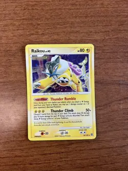 Raikou LV.42 16/132 Holo Rare Secret Wonders Pokemon Card 2007 NM - Image 1