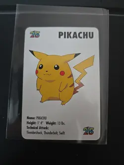 Vintage 1998 KFC Pokemon Card Game Pikachu Vintage #25 NM - Image 1