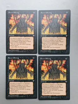 Burnt Offering x4 PLAYSET, MTG Ice Age (1995) Common Black Instant NM - Image 1