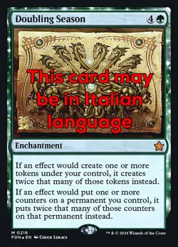 MTG DOUBLING SEASON FOIL EXC - STAGIONE DEL RADDOPPIO 216 - FDN PRE - MAGIC - Image 1