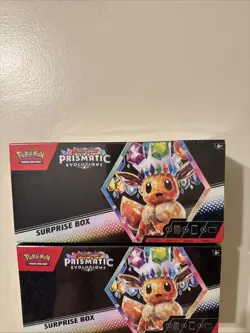 2x - Pokemon TCG - Scarlet and Violet Prismatic Evolutions Surprise Box SEALED - Image 1