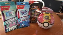 Pokemon TCG Sealed Lot - 1 Pokeball Tin, 2 Knockout Box’s, And Chaos Rising Pck - Image 1