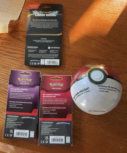Pokemon TCG Sealed Lot - 1 Pokeball Tin, 2 Knockout Box’s, And Chaos Rising Pck - Image 3