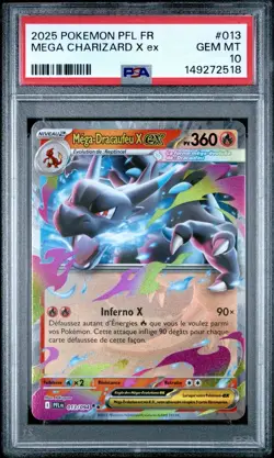 Carte Pokemon Mega-Dracaufeu X ex 013/094 Holo PSA 10 GEM MINT - Image 2