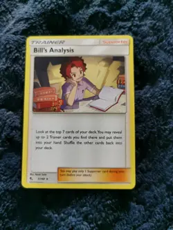 • 51/68 BILL'S ANALYSIS | Trainer | Hidden Fates | Pokemon Card TCG | NM • - Image 1