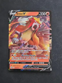 Entei V 022/172 Holo V Rare Brilliant Stars Pokemon Holo Near Mint - Image 1